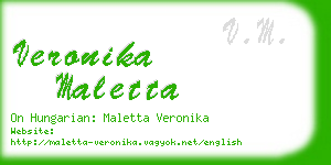 veronika maletta business card